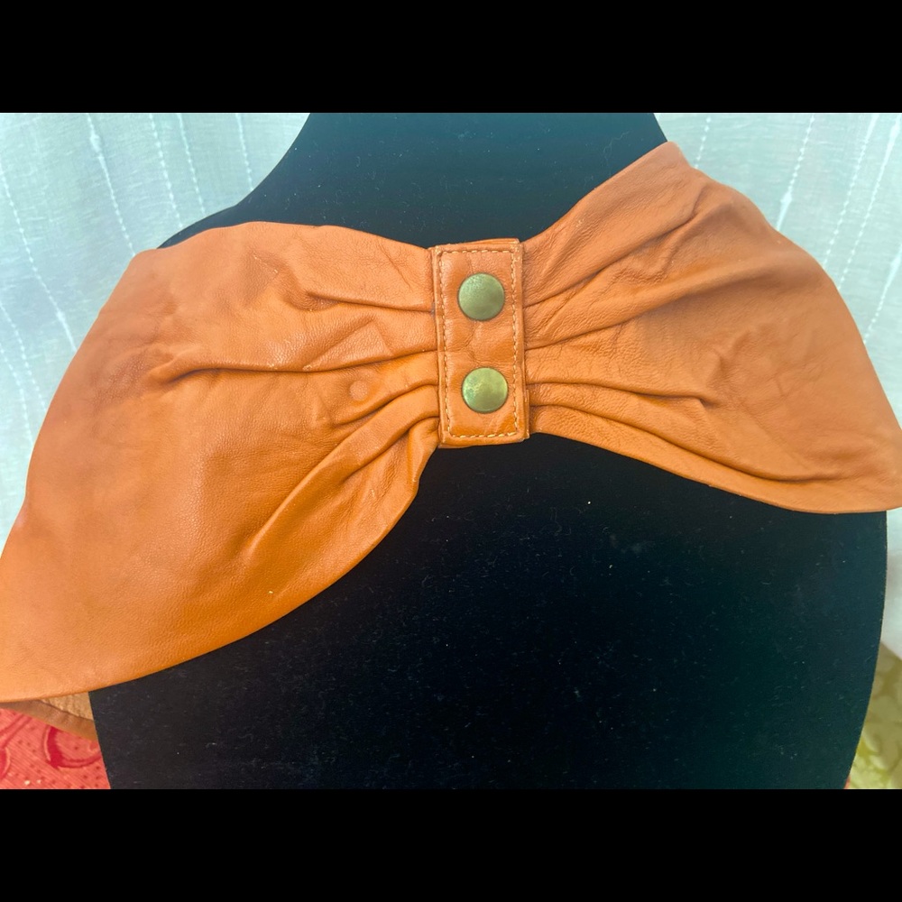 Ann Taylor Medium brass button closure belt. Buttery soft, excellent condition